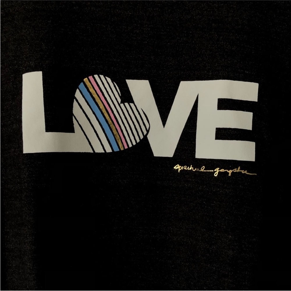 Spiritual Gangster LOVE Pullover Gray Sweater - Picture 5 of 5